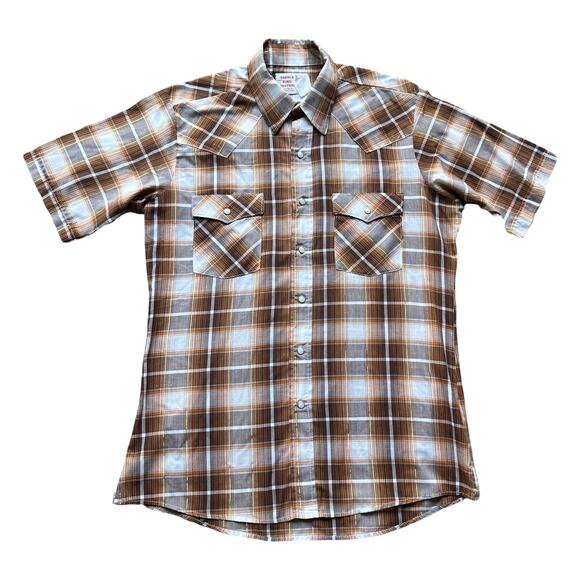 Vintage Saddle King Western 70s/80s SS Button Up Size L/XL GUC - Picture 2 of 8